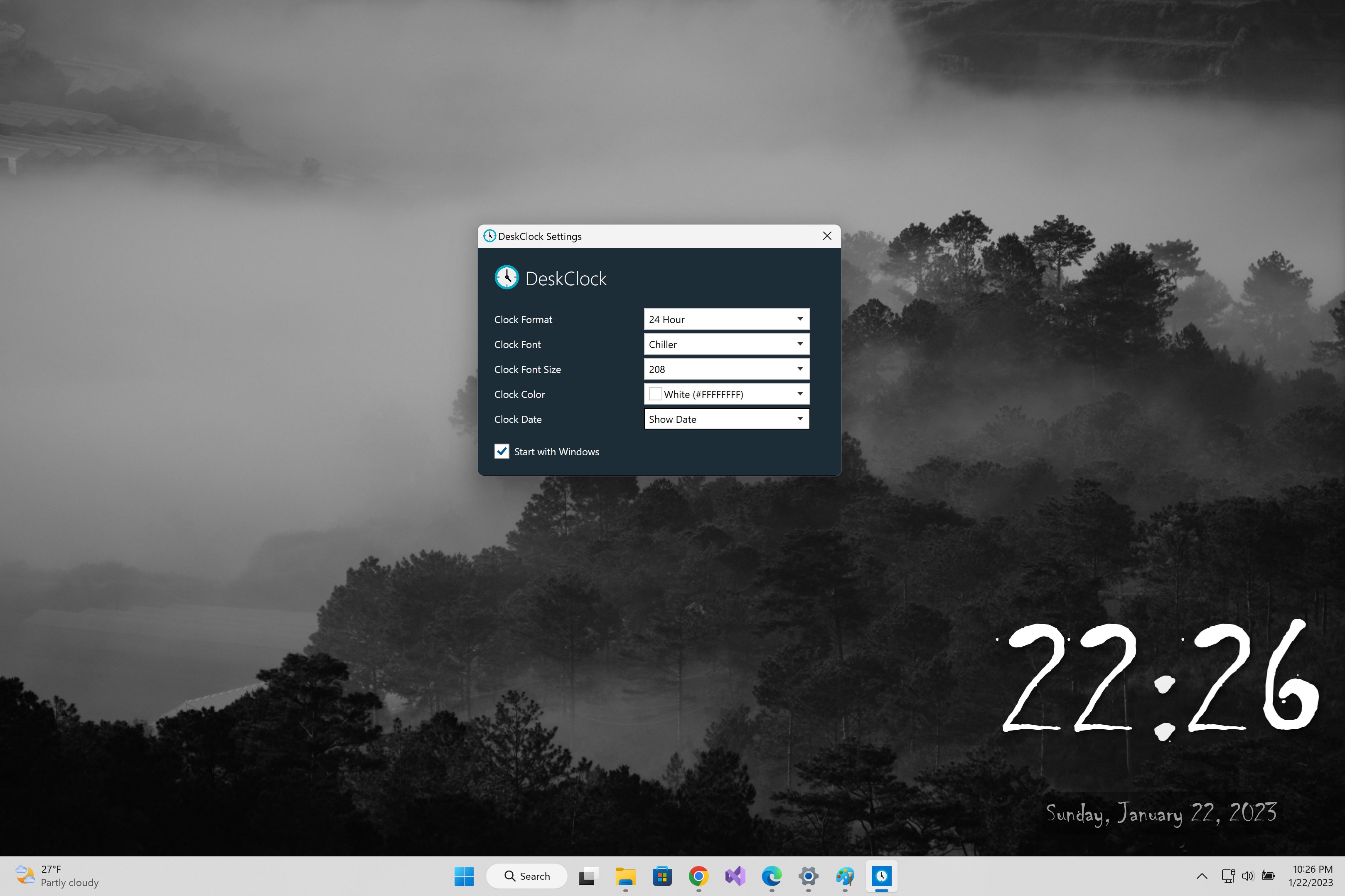 Desk Clock Desktop Widget