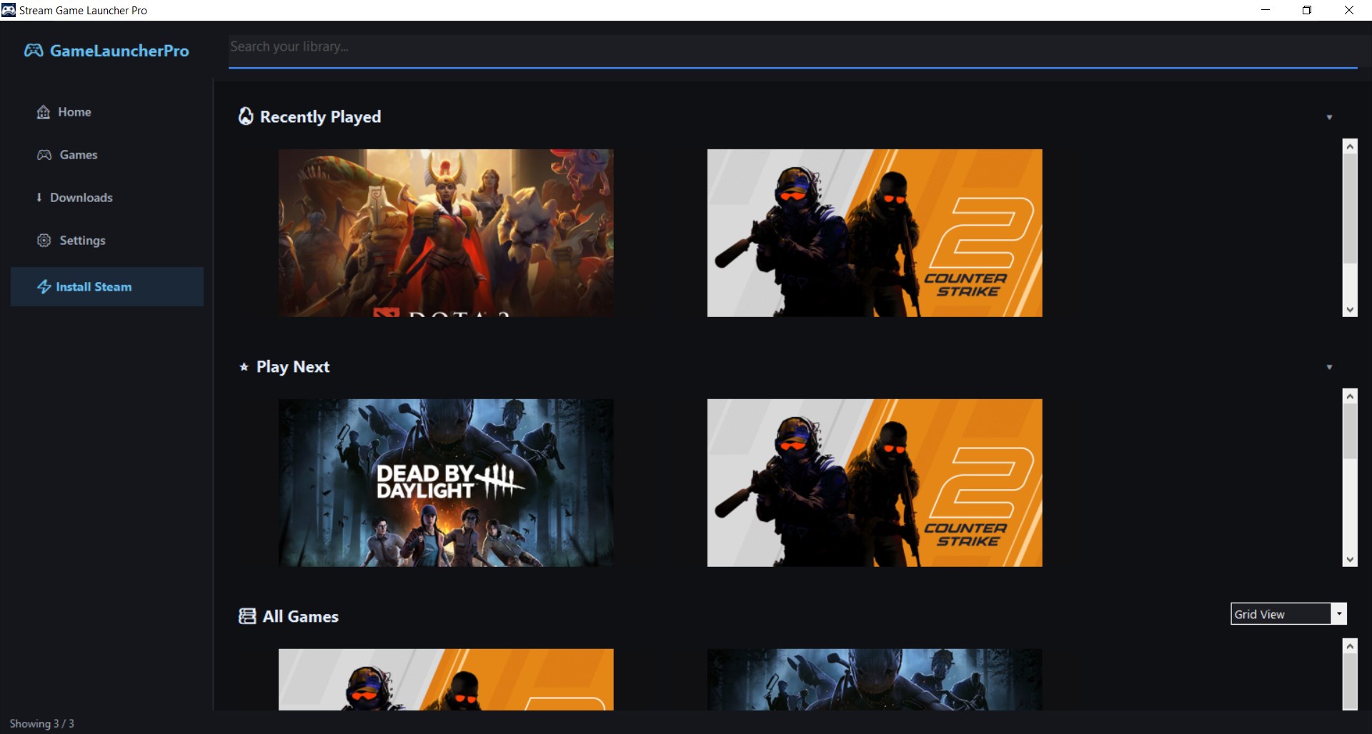 Stream Game Launcher Pro – Game Library & Download Manager