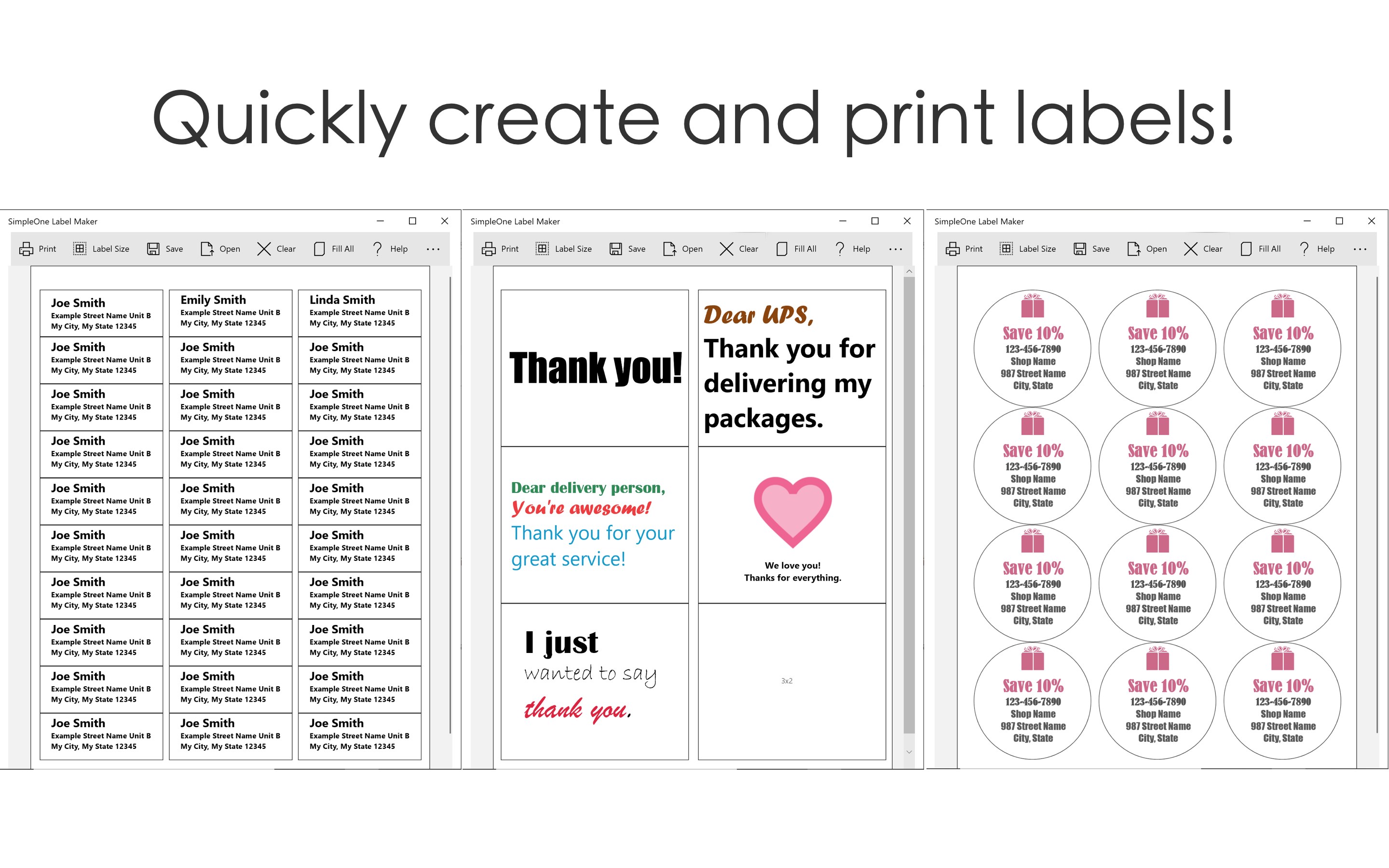 SimpleOne Label Maker