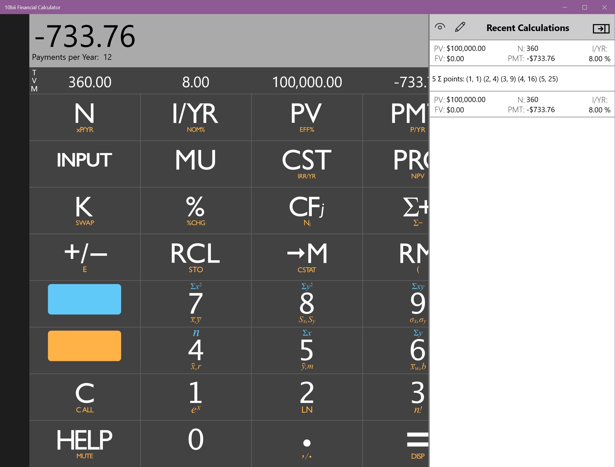 10bii Financial Calculator