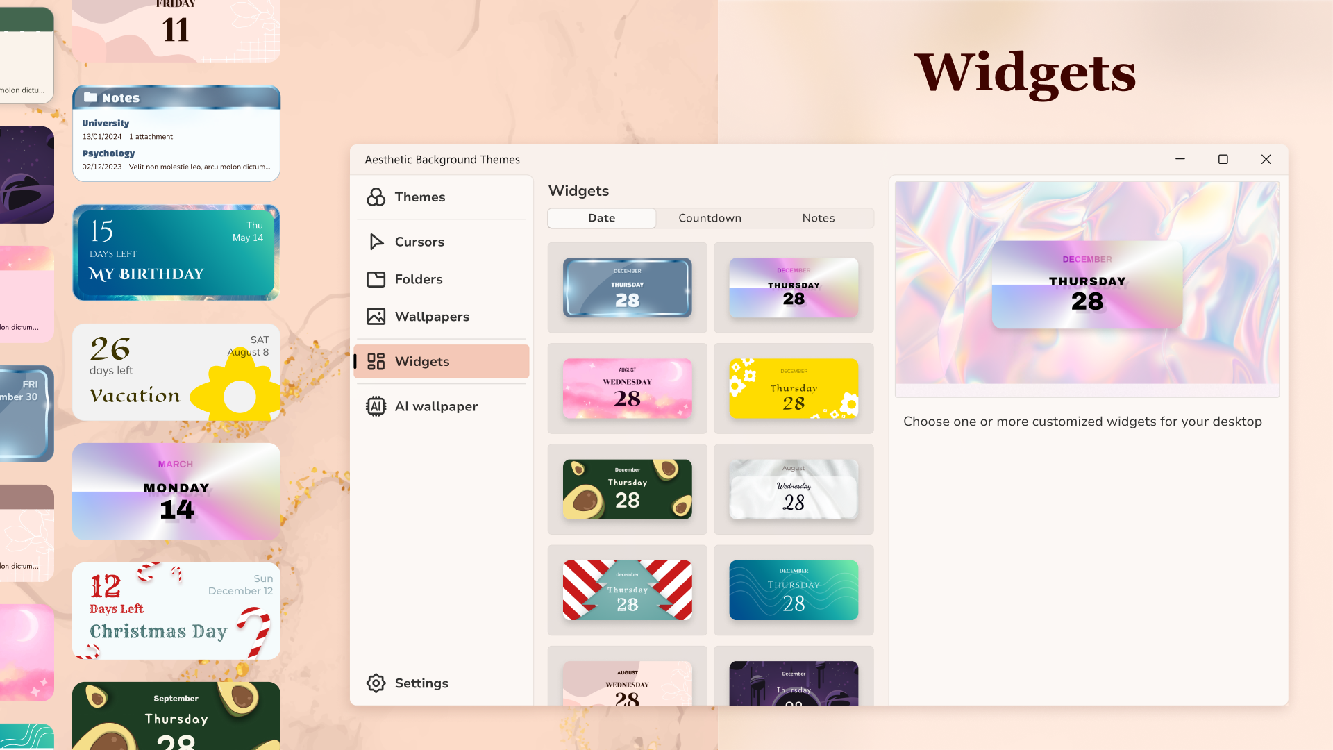 Aesthetic Desktop Themes - HD Wallpapers & Widgets