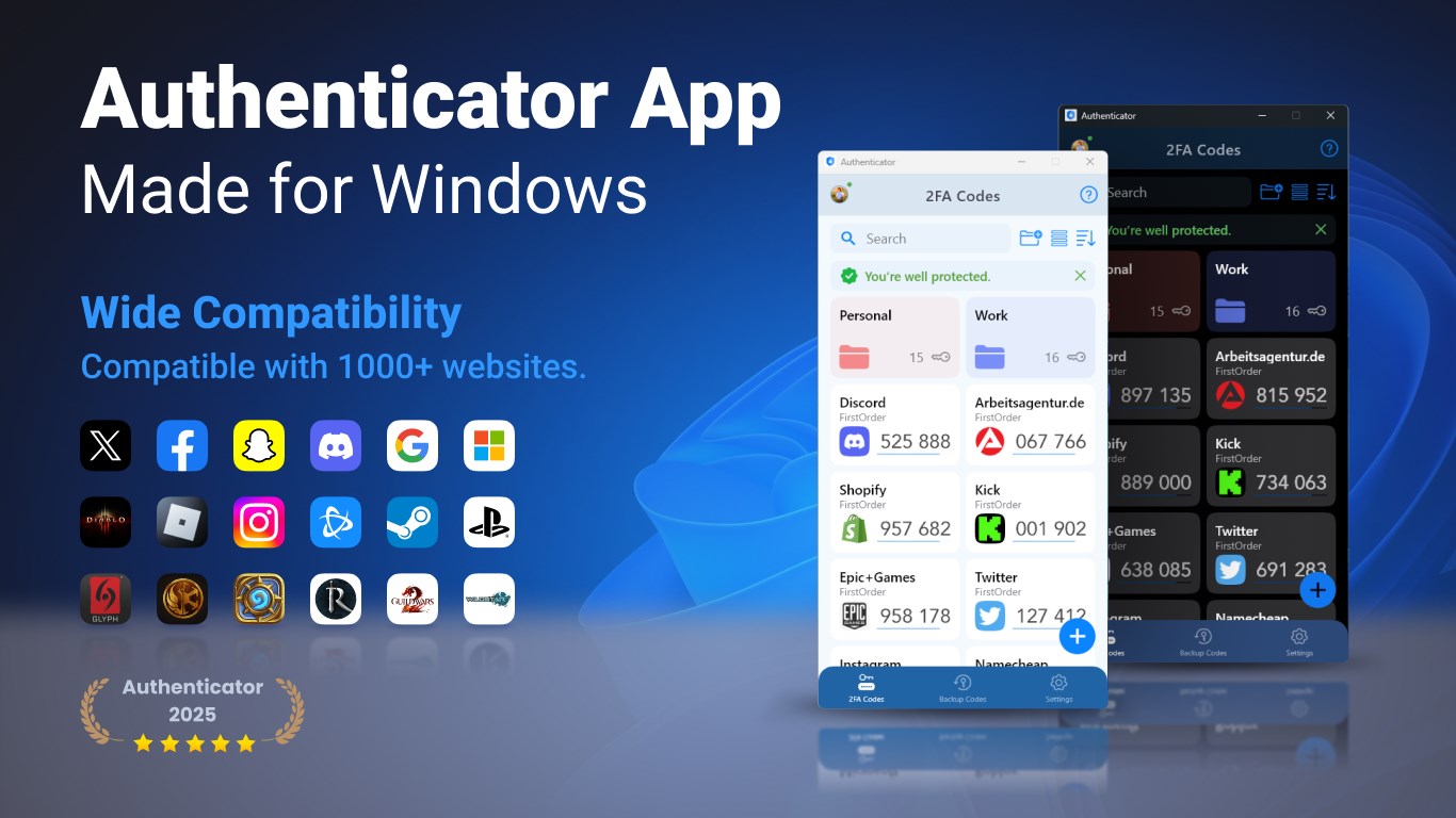 Authenticator App · 2FA