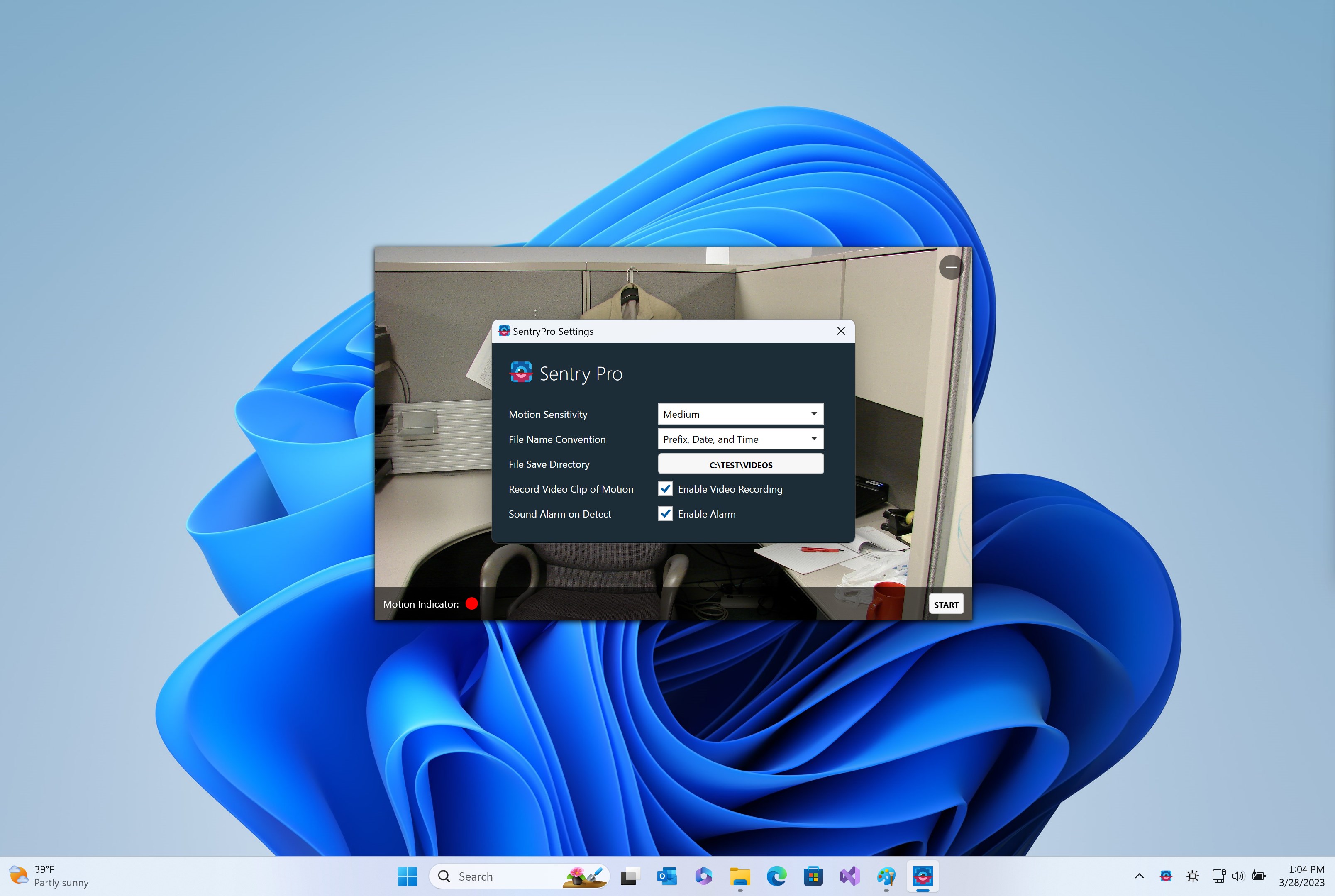 Webcam Motion Detector Recorder