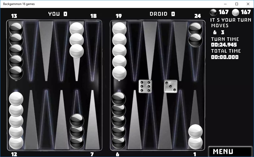 Backgammon 16 games