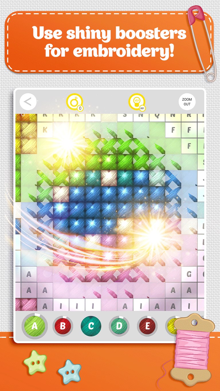 Cross Stitch Colorful Art