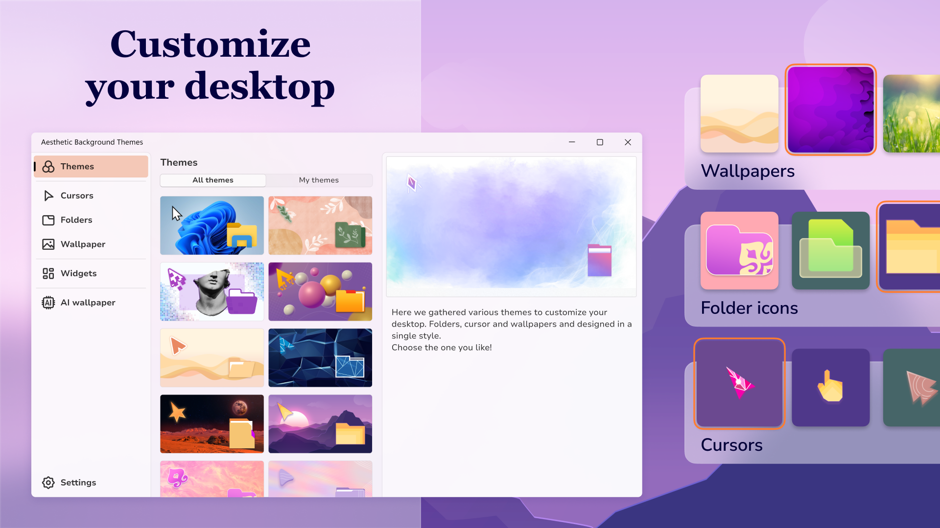 Aesthetic Desktop Themes - HD Wallpapers & Widgets